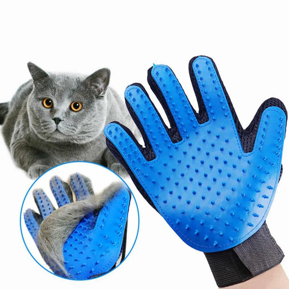 Guante Cepillo Quita pelos y Masajeador para Perros y Gatos